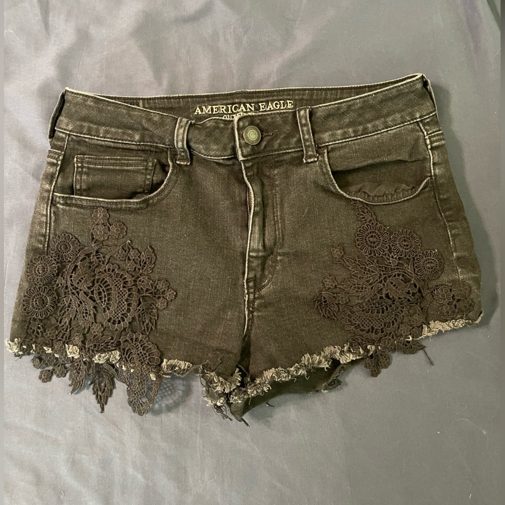 American Eagle Demin Shortie Shorts